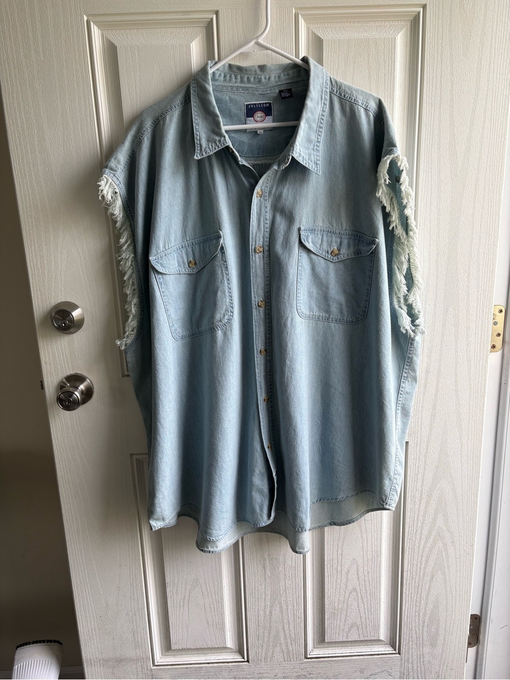 Coliseum 4XL Vintage Milwaukee 2003 Denim Sleeveless Biker Shirt